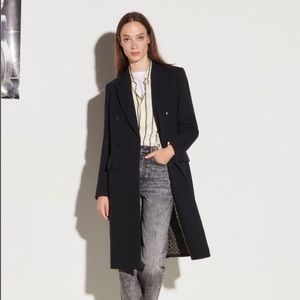 Brand new Sandro double-breasted wool coat